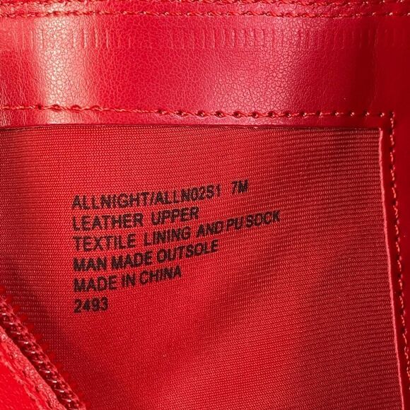 Steve Madden Red Allnight Leather Laced Stiletto Heel Booties womens size 7 new - Picture 10 of 10